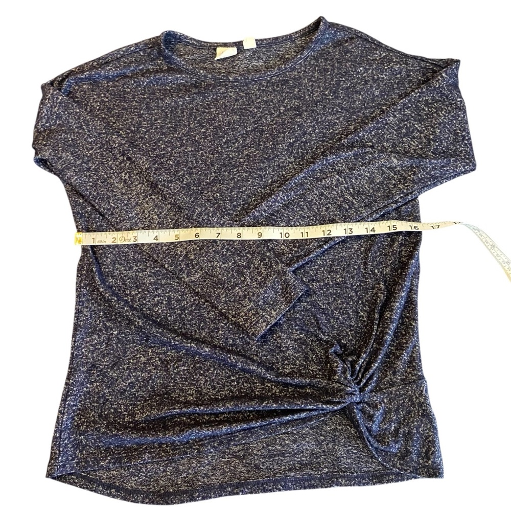 Girls Gap Kids - blue knotted waist long sleeve sweater - size large - C34